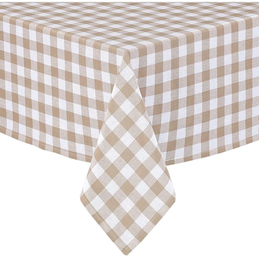 Country Rustic Buffalo Plaid Cotton Fabric Tablecloth by Home Bargains Plus,